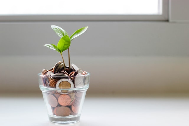 reserva de emergência - moedas dentro de um vaso, representando rendimento